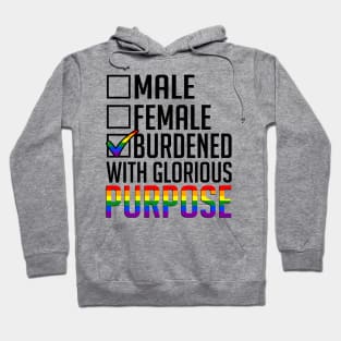 LGBT Burdened With Glorious Purpose Pride Month Personalized Hoodie